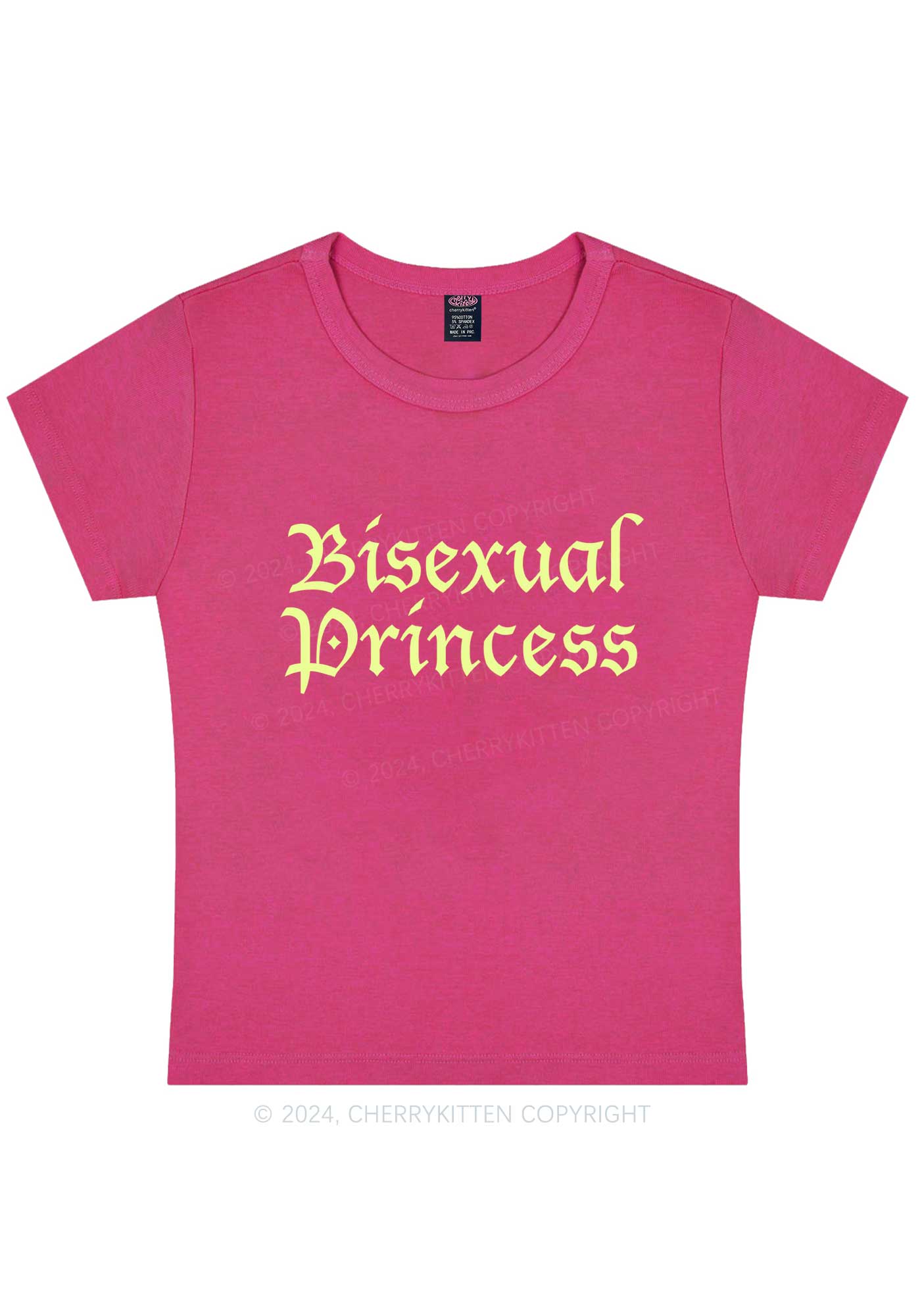 Curvy Bisexual Princess Y2K Baby Tee Cherrykitten