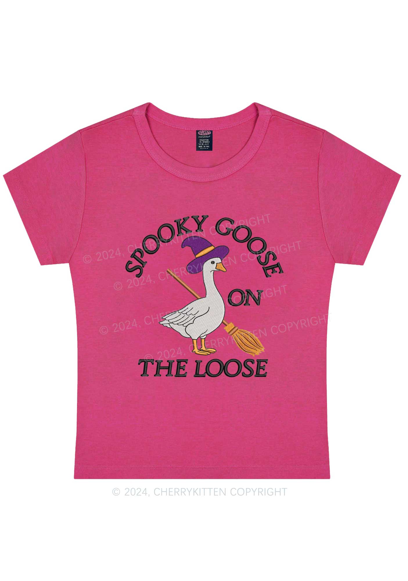 Halloween Spooky Goose Y2K Baby Tee Cherrykitten