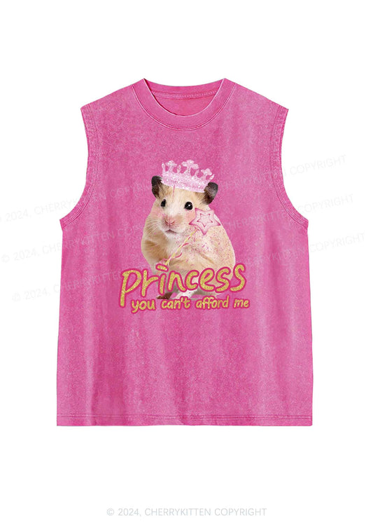 Princess You Can't Afford Me Y2K Washed Tank Cherrykitten