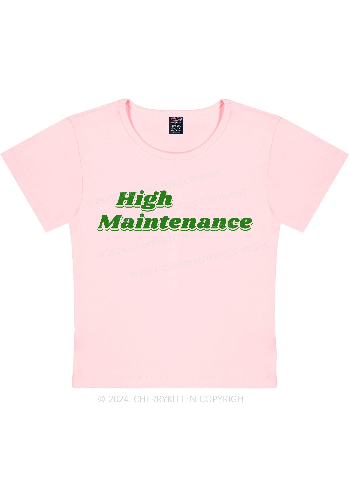 High Maintenance Y2K Baby Tee Cherrykitten