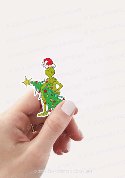 Stealing Christmas Tree 1Pc Y2K Sticker Cherrykitten