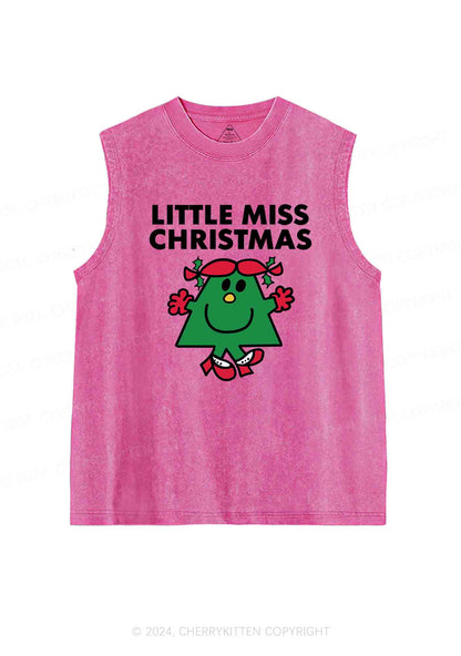 Christmas Little Miss Y2K Washed Tank Cherrykitten