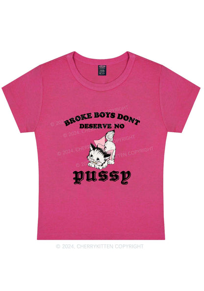 Curvy Broke Boys Pxssy Y2K Baby Tee Cherrykitten