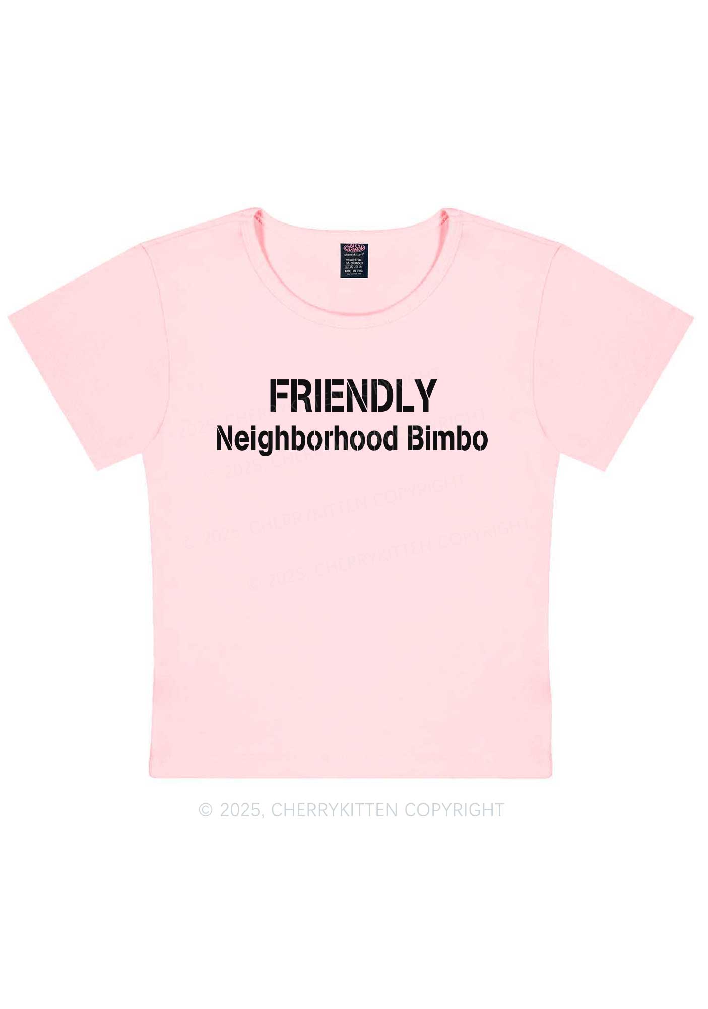 Friendly Neighborhood Bimbo Y2K Baby Tee Cherrykitten