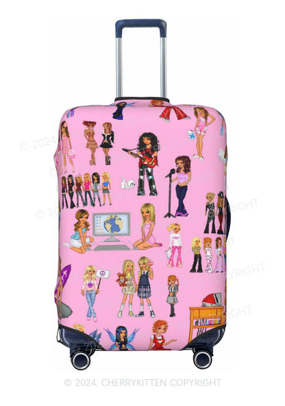 Pink Fairy Girls Y2K Luggage Cover Cherrykitten