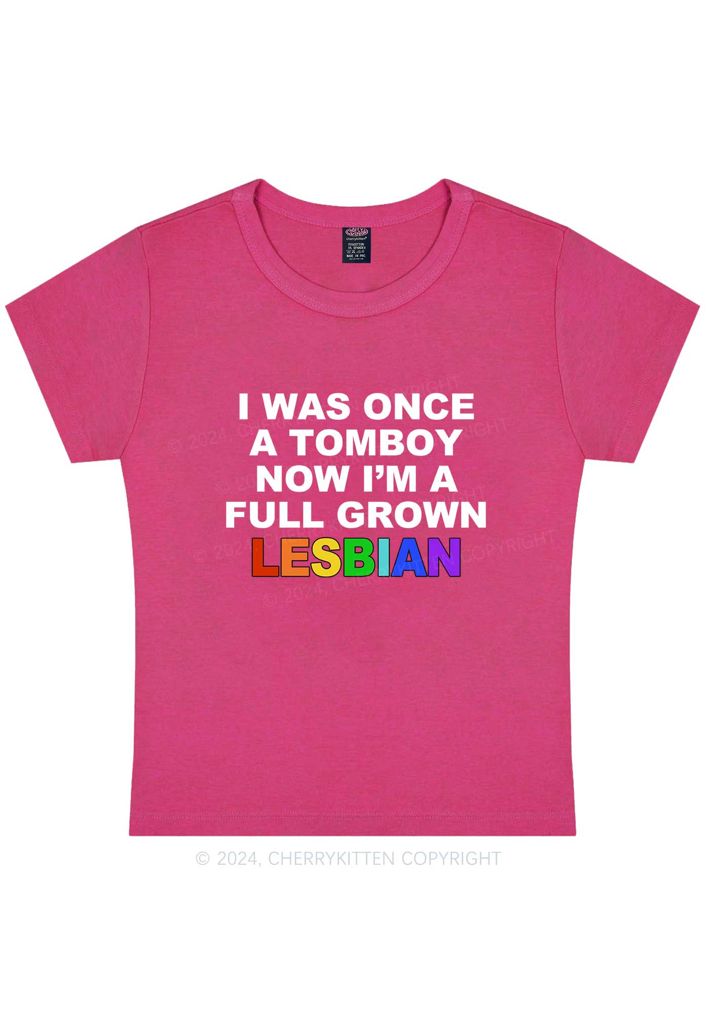 A Full Grown Lesbian Y2K Baby Tee Cherrykitten