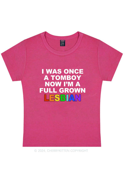 A Full Grown Lesbian Y2K Baby Tee Cherrykitten