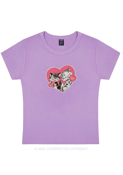 You Are So Purrty Y2K Valentine's Day Baby Tee Cherrykitten