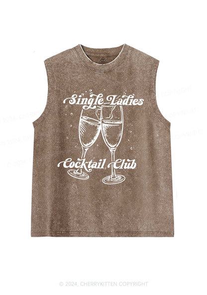 Single Ladies Y2K Valentine's Day Washed Tank Cherrykitten