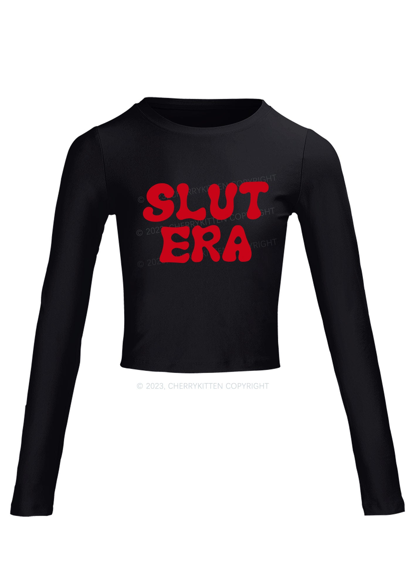 Slxt Era Long Sleeve Crop Top Cherrykitten