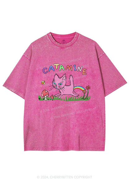 Catamine Y2K Washed Tee Cherrykitten