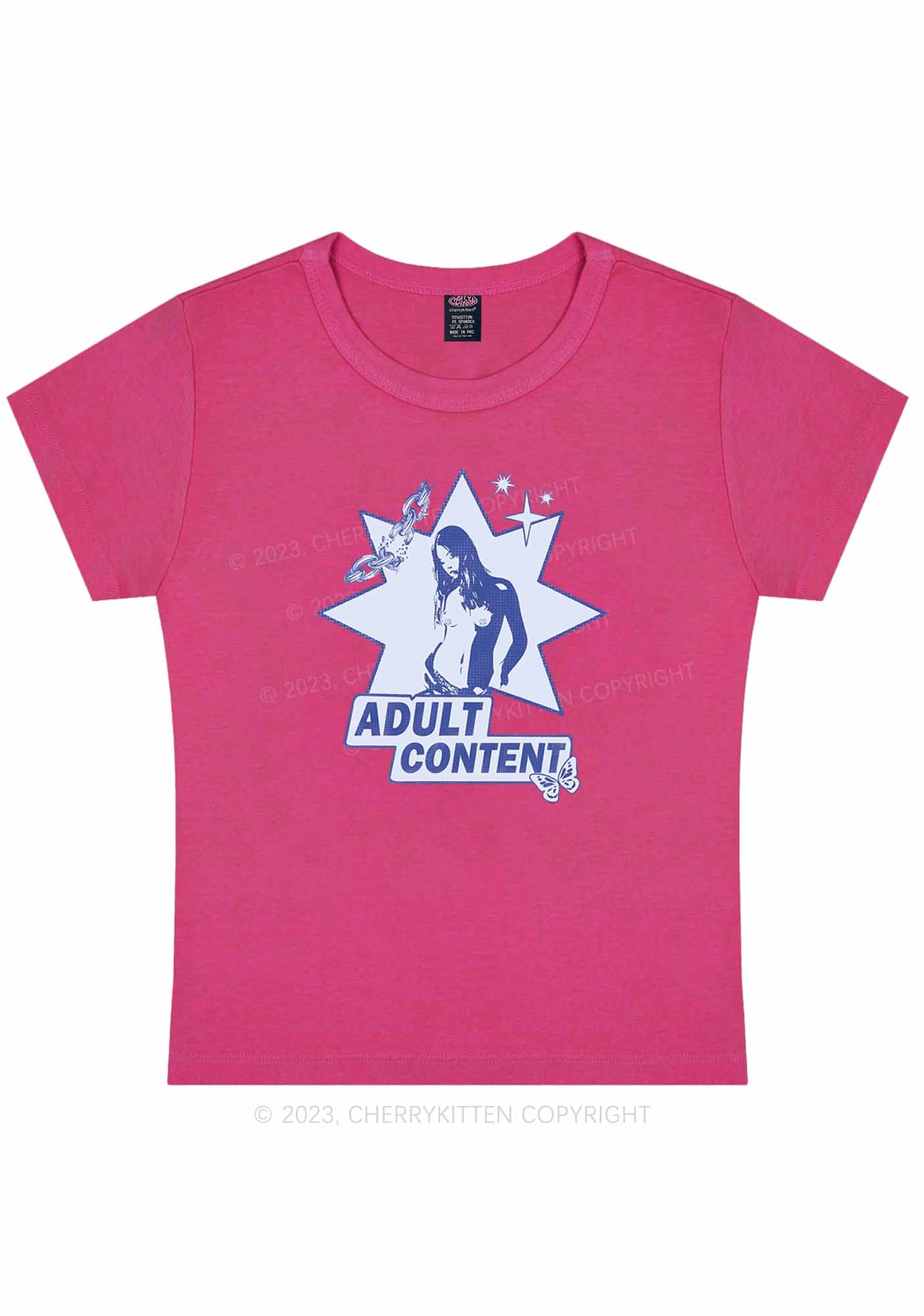 Adult Content Y2K Baby Tee Cherrykitten