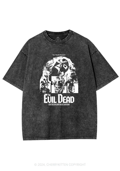 Halloween The Evil Dead Y2K Washed Tee Cherrykitten