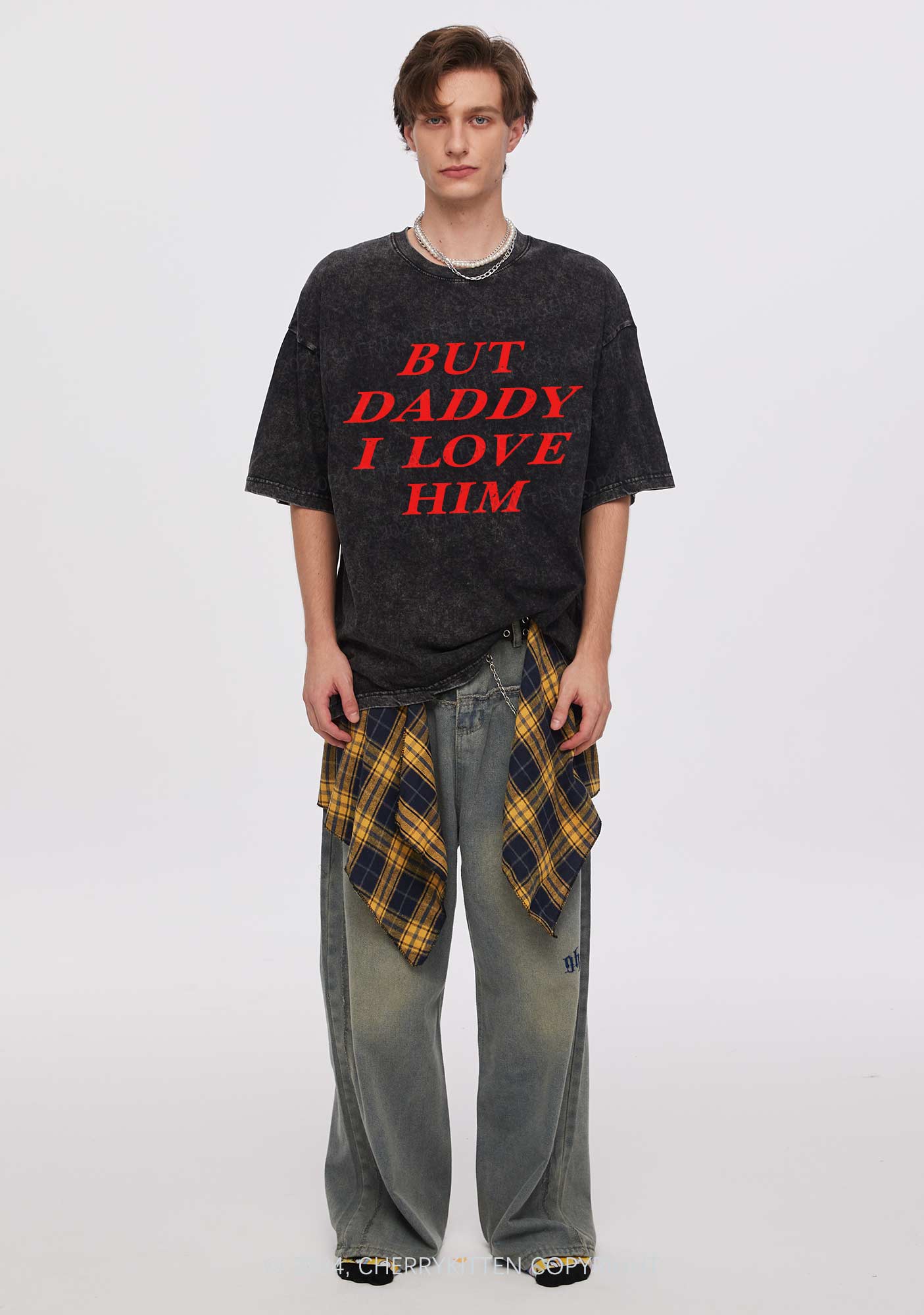 But Daddy I Love Him Y2K Washed Tee Cherrykitten