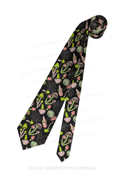 Mushroom Wxxd Y2K Necktie Cherrykitten