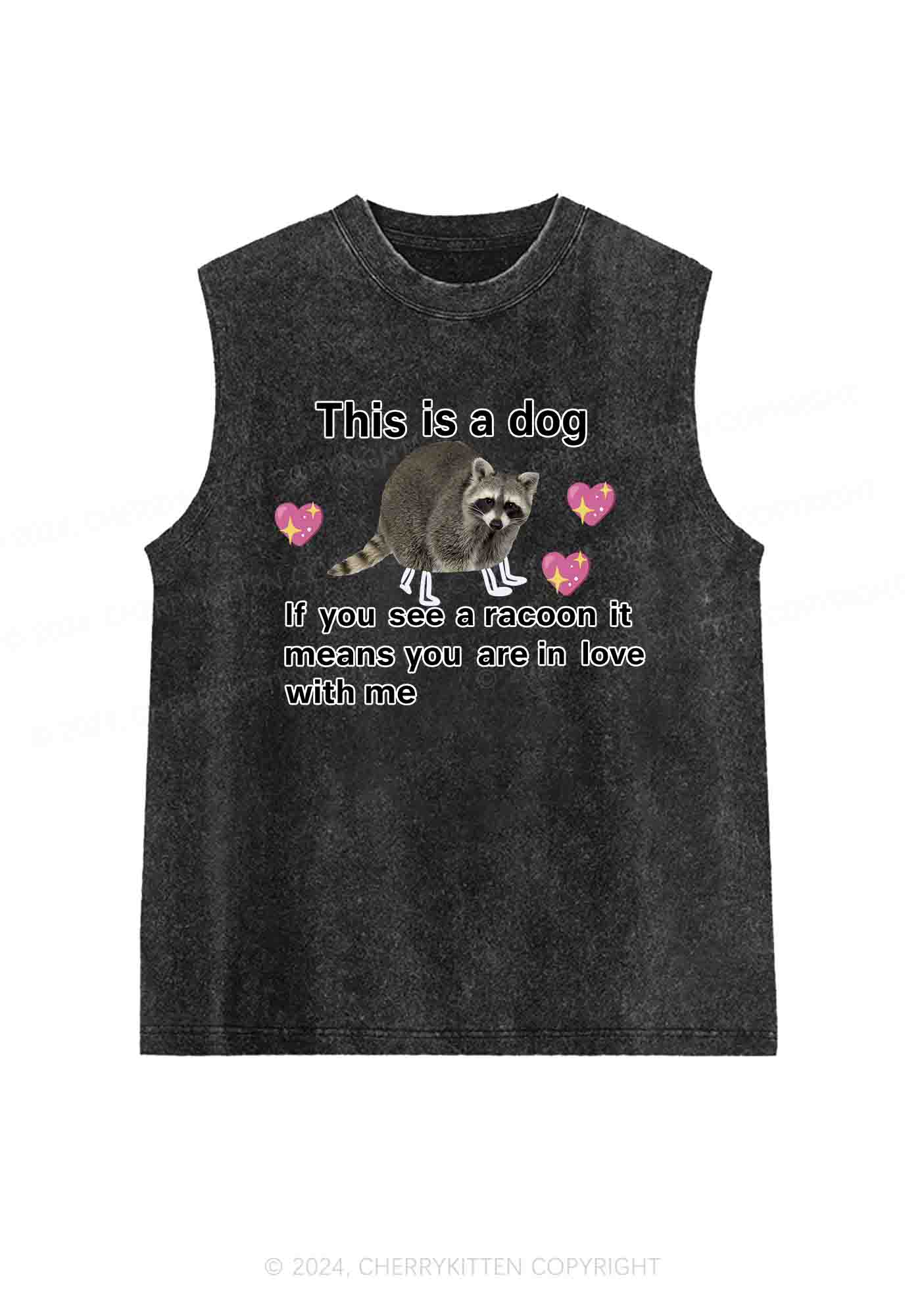 You Are In Love With Me Y2K Washed Tank Cherrykitten