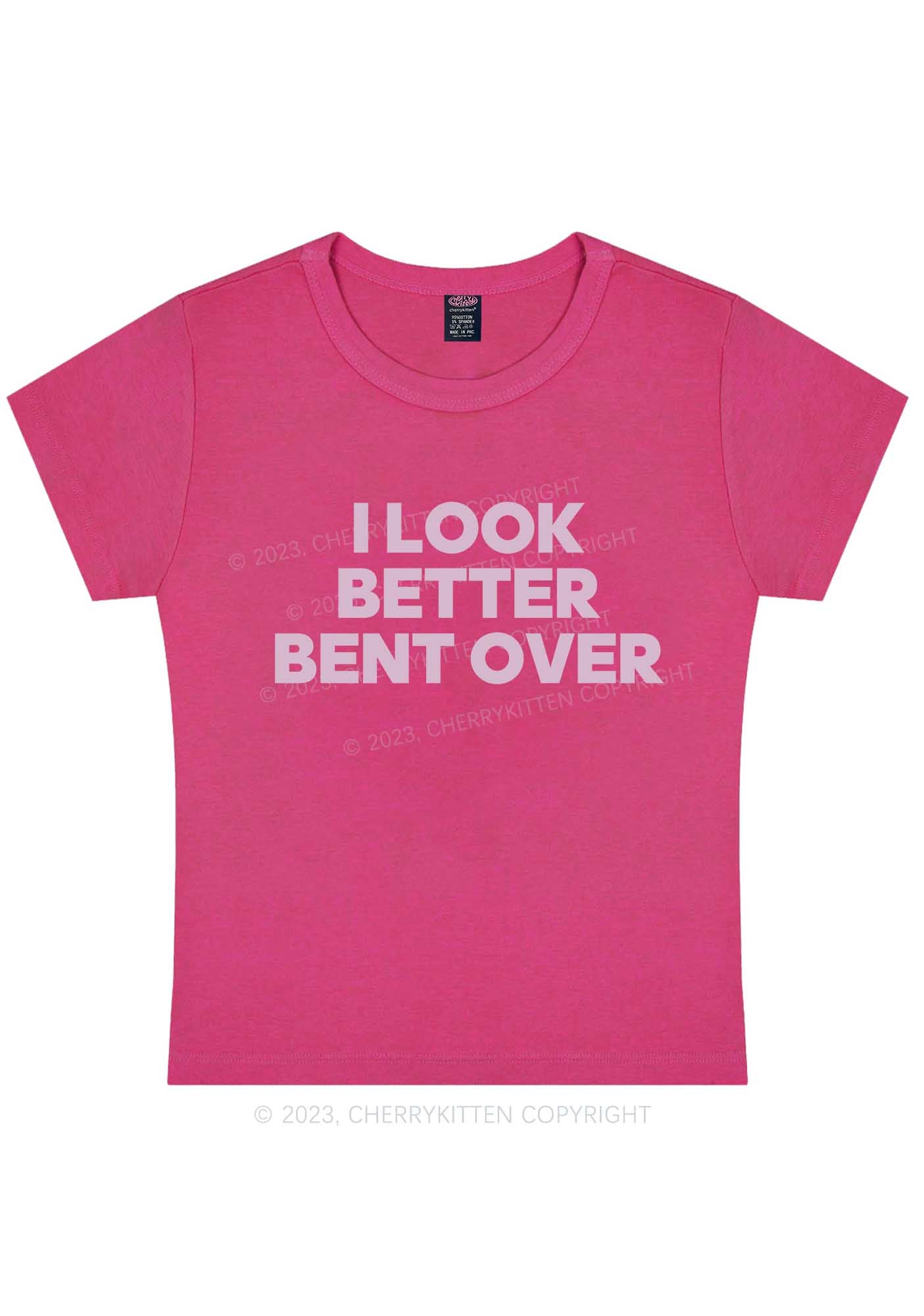 Look Better Bent Over Y2K Baby Tee Cherrykitten