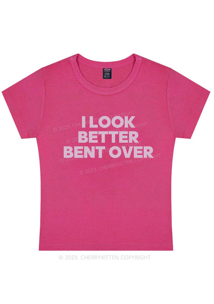 Look Better Bent Over Y2K Baby Tee Cherrykitten