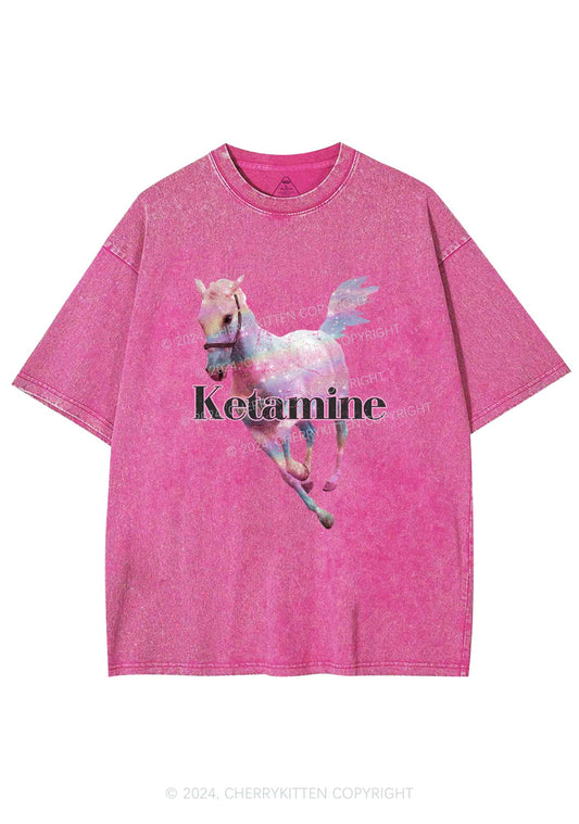 Pink Horse Y2K Washed Tee Cherrykitten