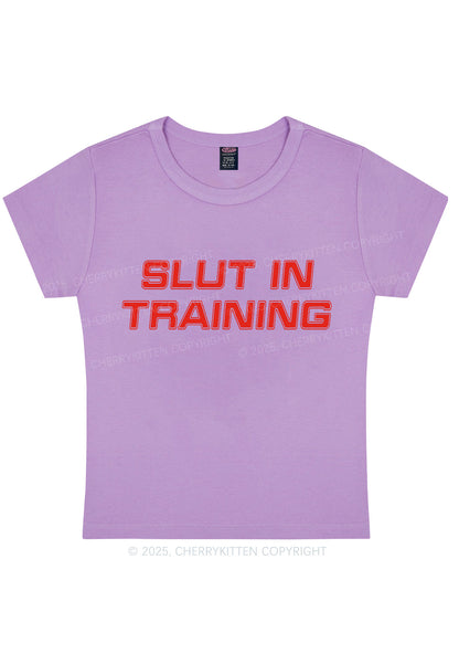 Slxt In Training Y2K Baby Tee Cherrykitten