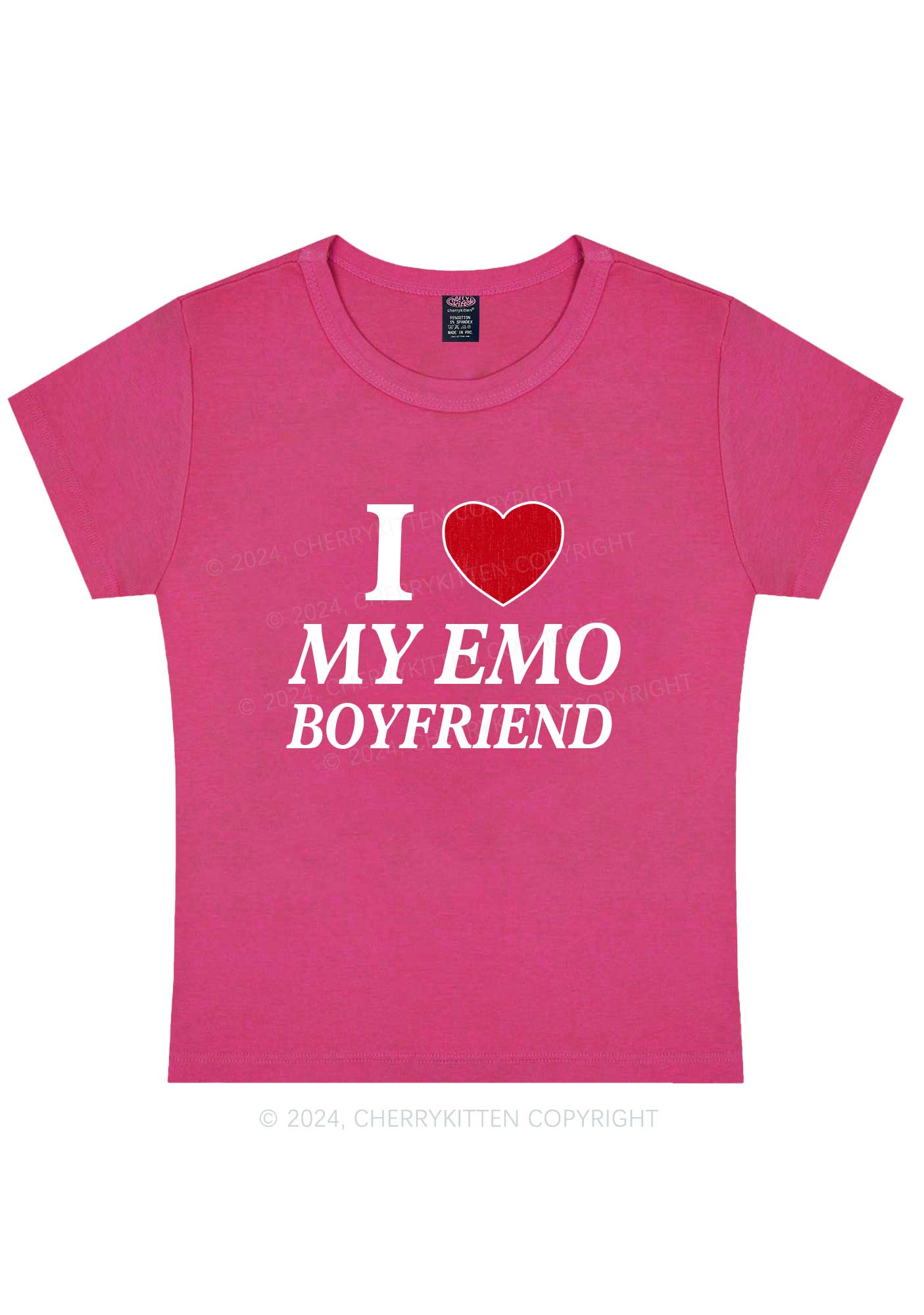 I Love My Emo BF Y2K Valentine's Day Baby Tee Cherrykitten