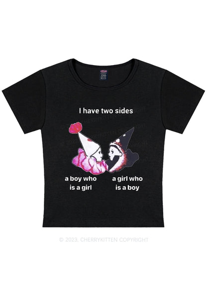 Curvy I Have Two Sides Y2K Baby Tee Cherrykitten