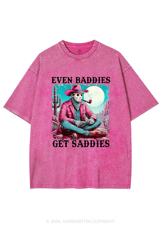 Halloween Baddies Cowboy Y2K Washed Tee Cherrykitten