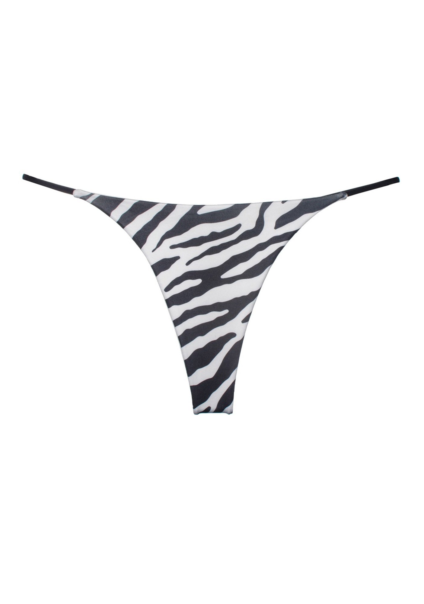 Y2K Zebra Striped Print Low Rise Thong Cherrykitten