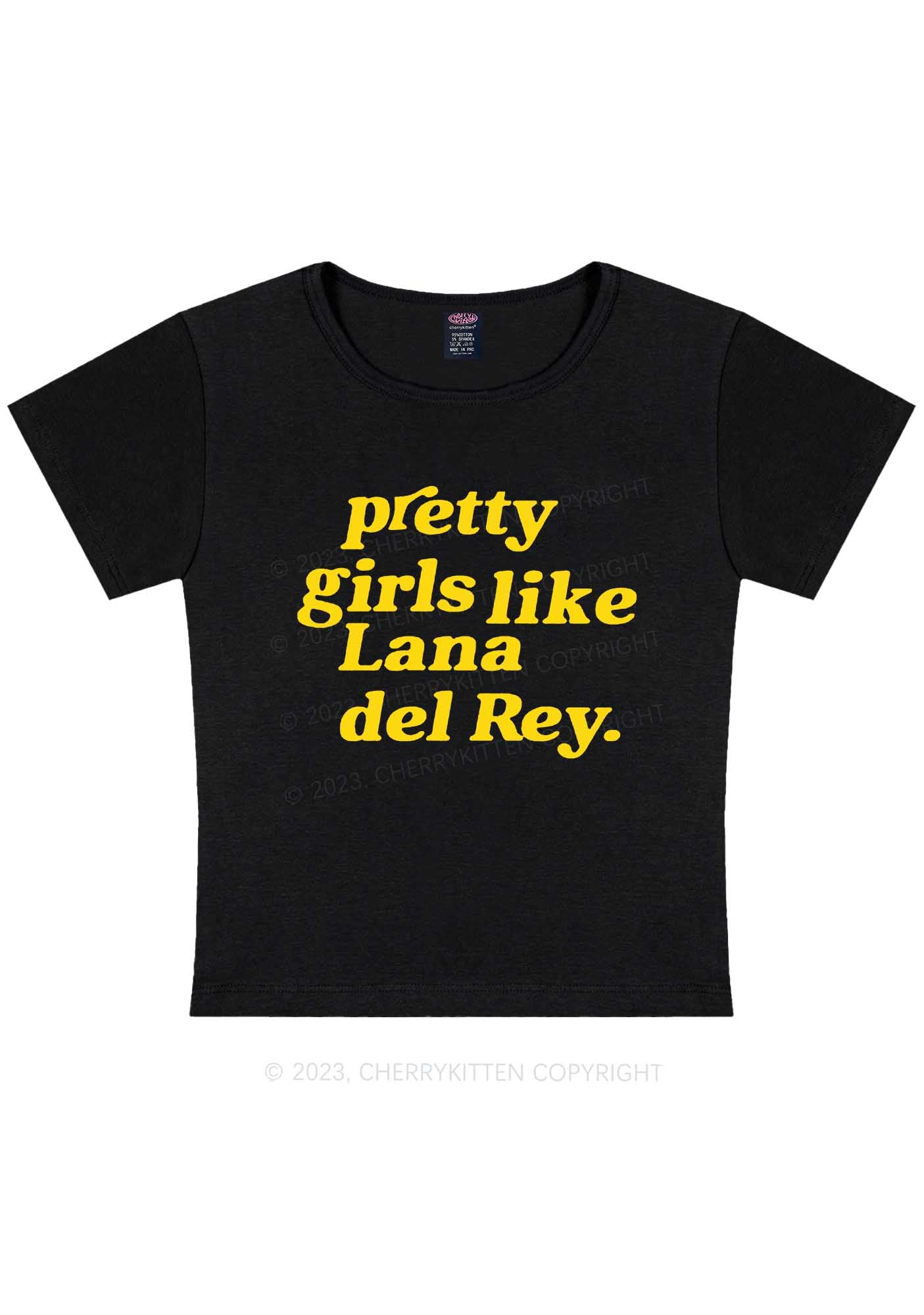 Pretty Girls Like LDR Y2K Baby Tee Cherrykitten