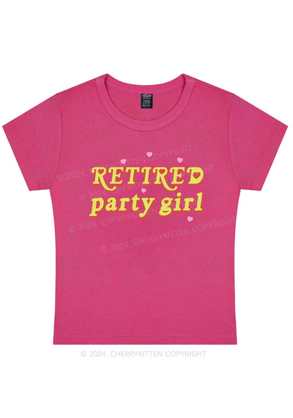 Retired Party Girl Y2K Baby Tee Cherrykitten