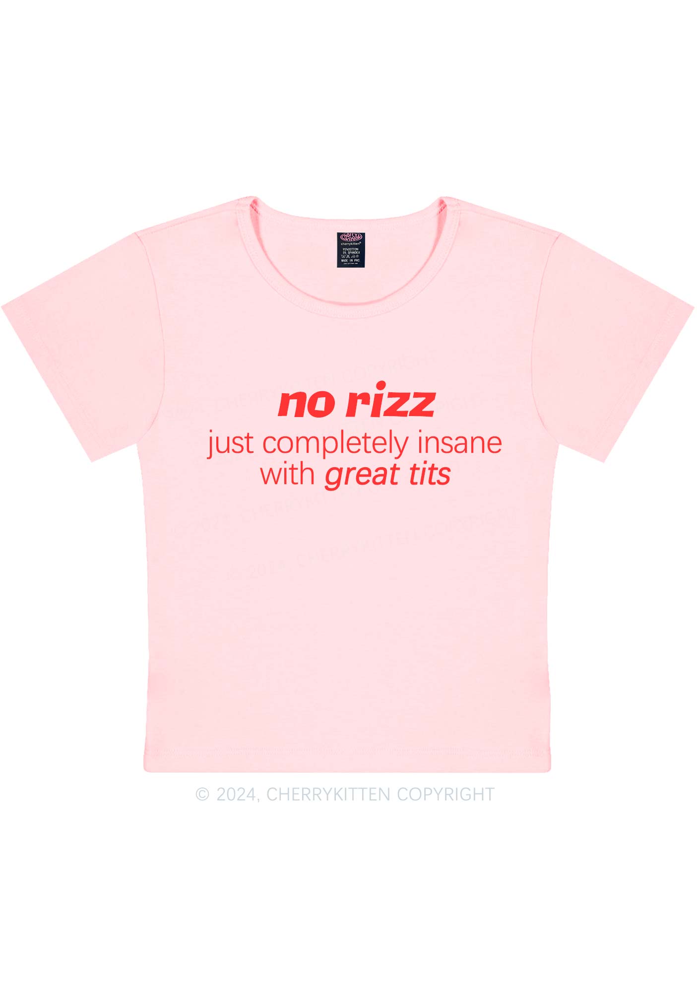 No Rizz Y2K Baby Tee Cherrykitten