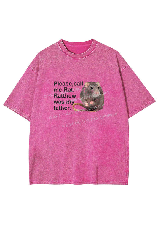 Call Me Rat Y2K Washed Tee Cherrykitten