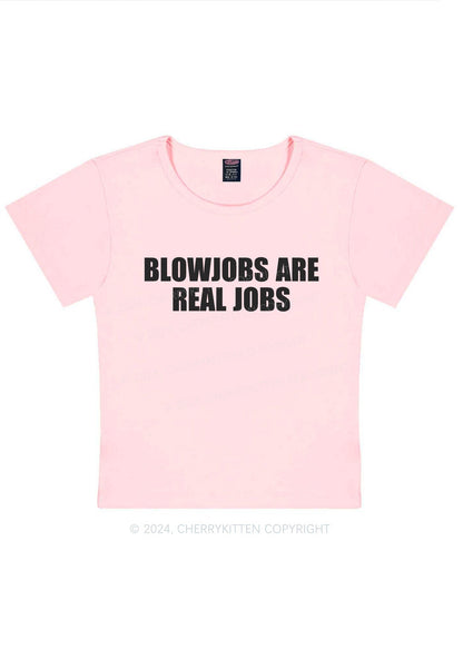 Blxwjobs Are Real Jobs Y2K Baby Tee Cherrykitten