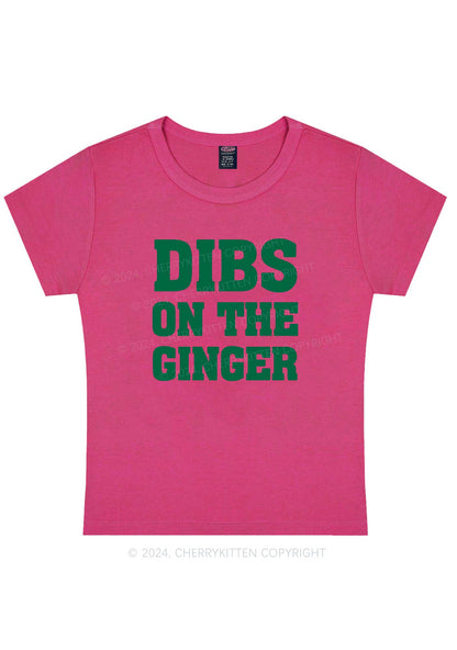 Dibs On The Ginger St Patricks Y2K Baby Tee Cherrykitten