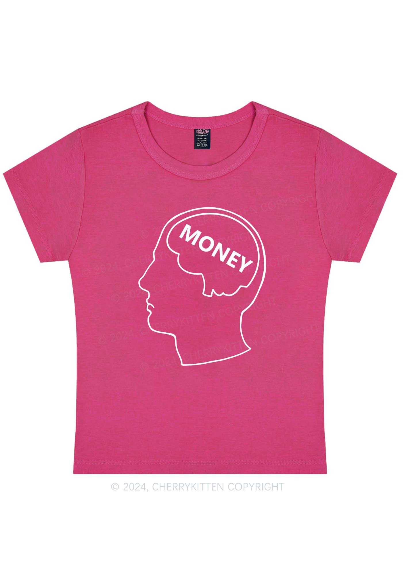 Money Mind Y2K Baby Tee Cherrykitten