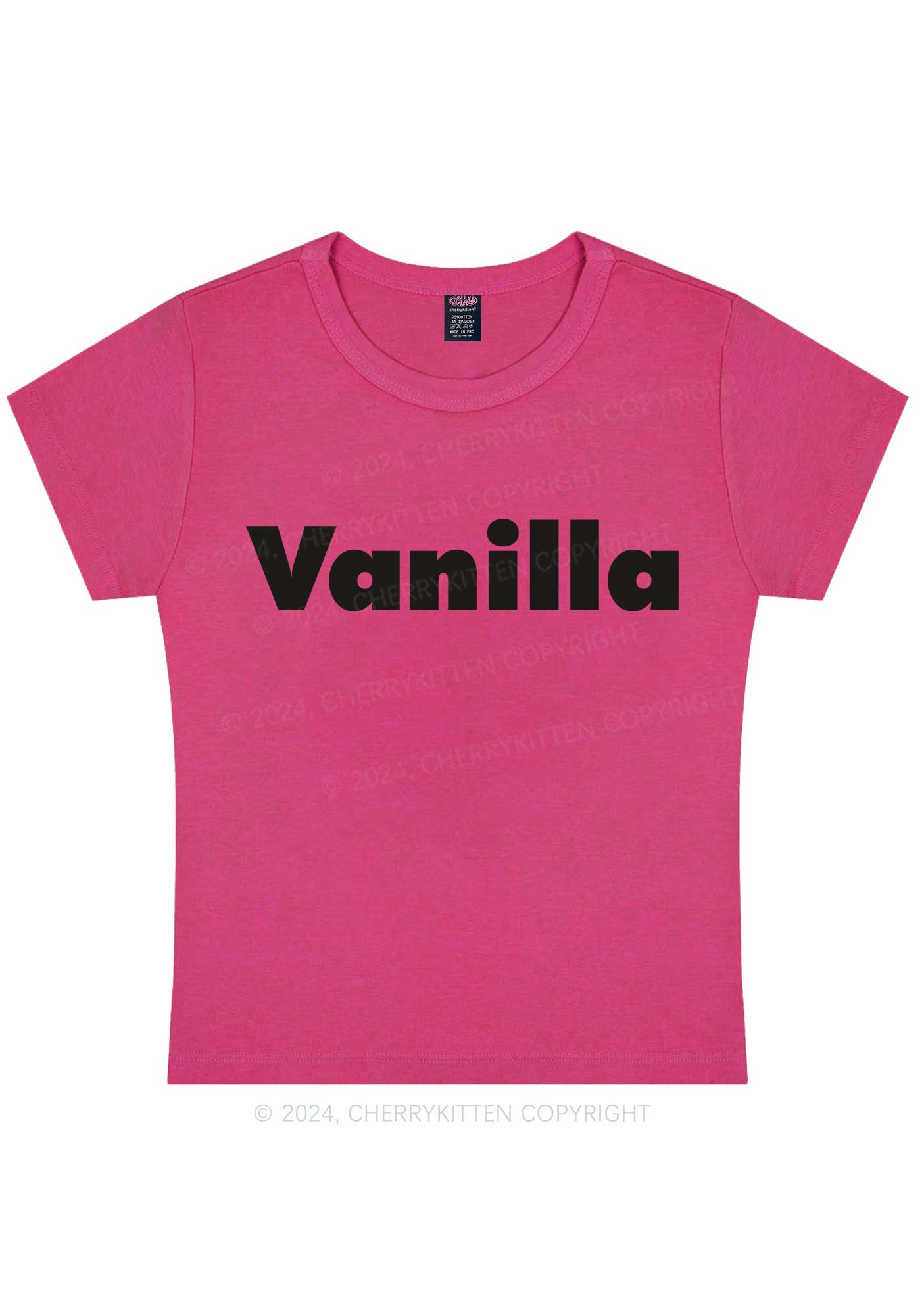 Vanilla Y2K Baby Tee Cherrykitten