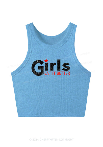 Girls Eat It Better Y2K Crop Tank Top Cherrykitten