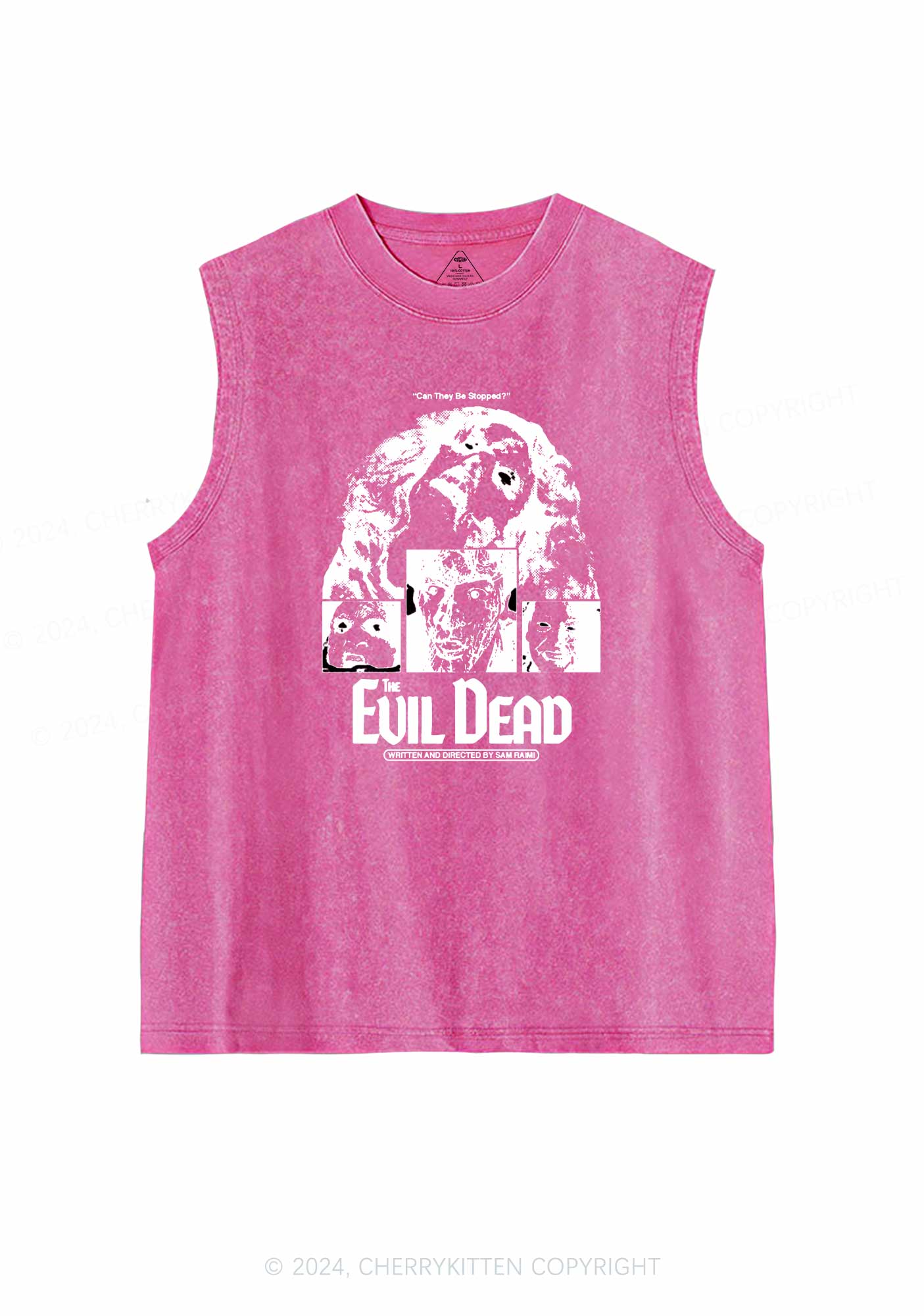 Halloween The Evil Dead Y2K Washed Tank Cherrykitten