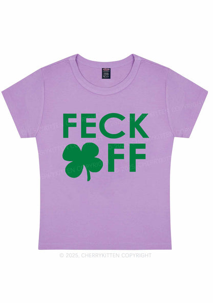 Feck Off St Patricks Y2K Baby Tee Cherrykitten