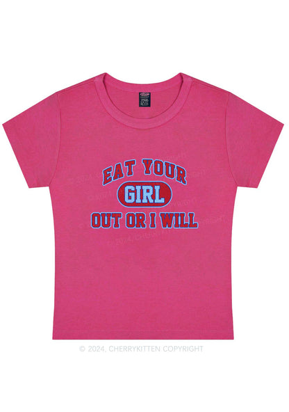 Eat Your Girl Y2K Baby Tee Cherrykitten