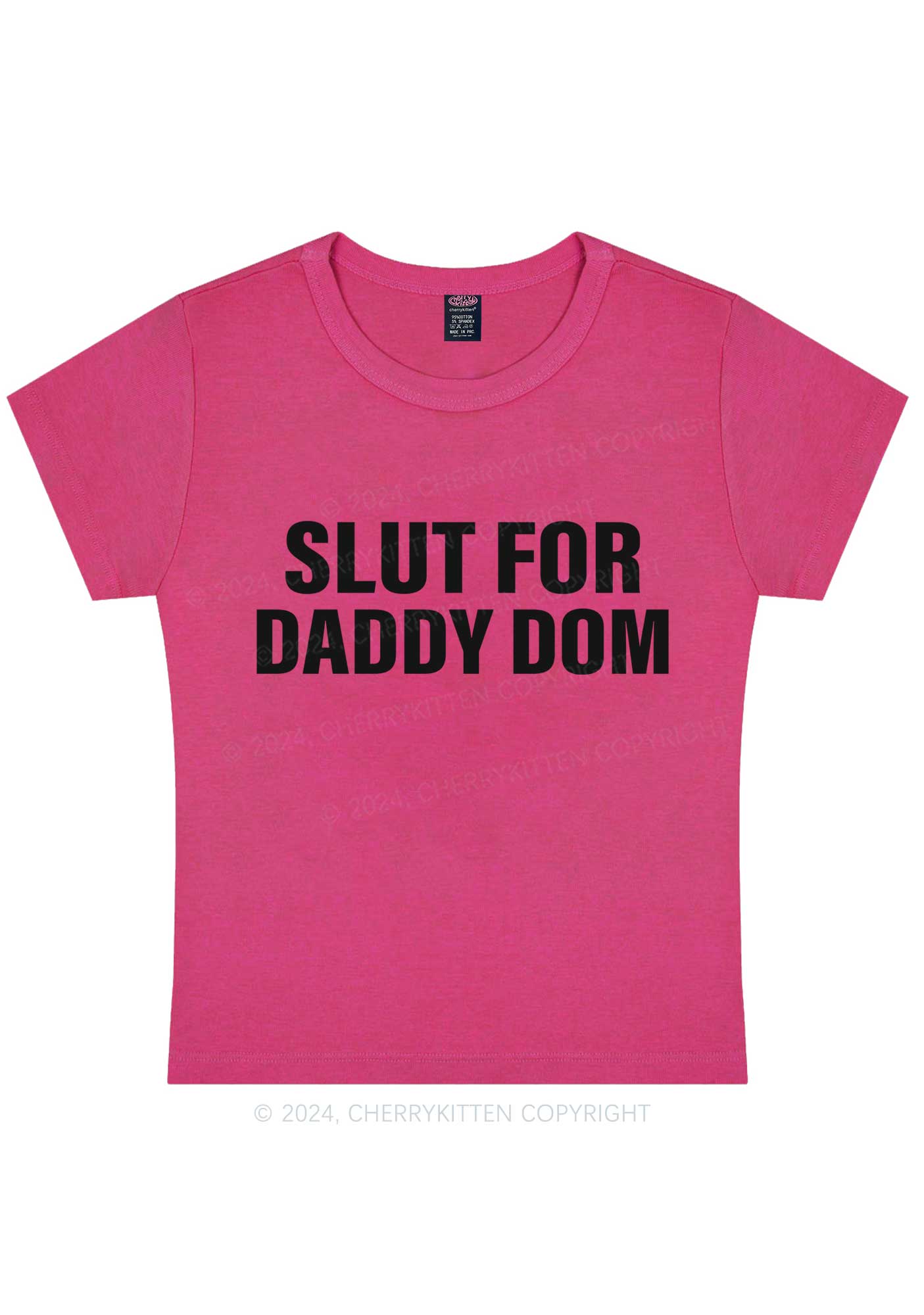 Slxt For Daddy Dom Y2K Baby Tee Cherrykitten