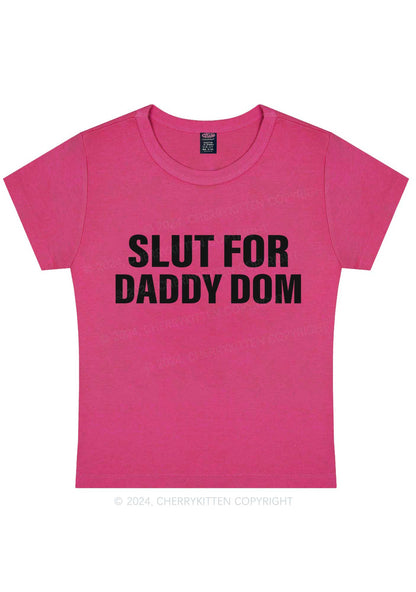 Slxt For Daddy Dom Y2K Baby Tee Cherrykitten