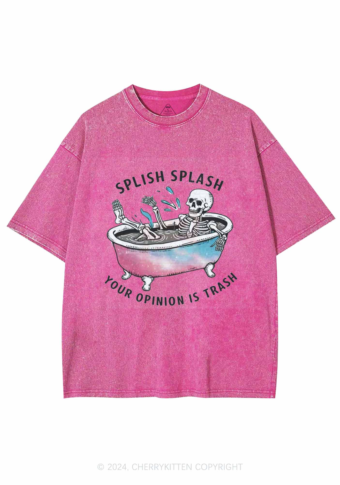 Halloween Splish Splash Y2K Washed Tee Cherrykitten