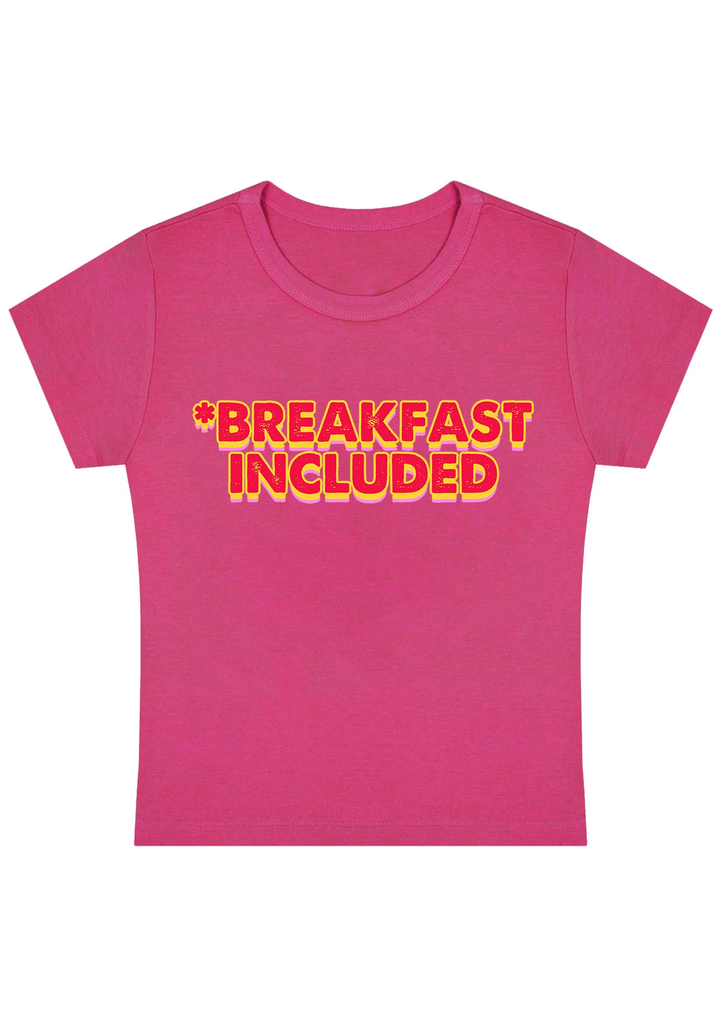 Breakfast Included Y2K Baby Tee