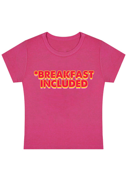 Breakfast Included Y2K Baby Tee