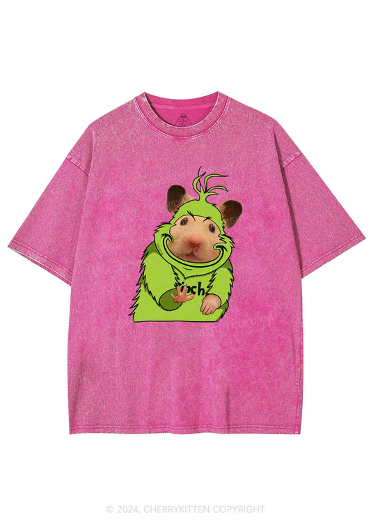 Christmas Green Ratz Y2K Washed Tee Cherrykitten