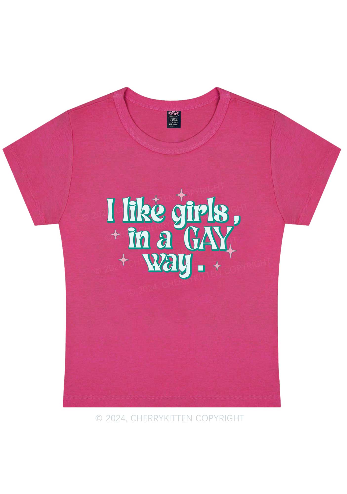 Curvy Like Girls In Gay Way Y2K Baby Tee Cherrykitten