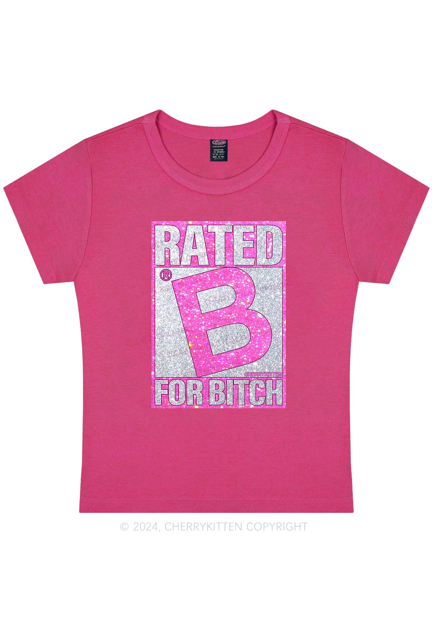 Rated For Bxxch Y2K Baby Tee Cherrykitten