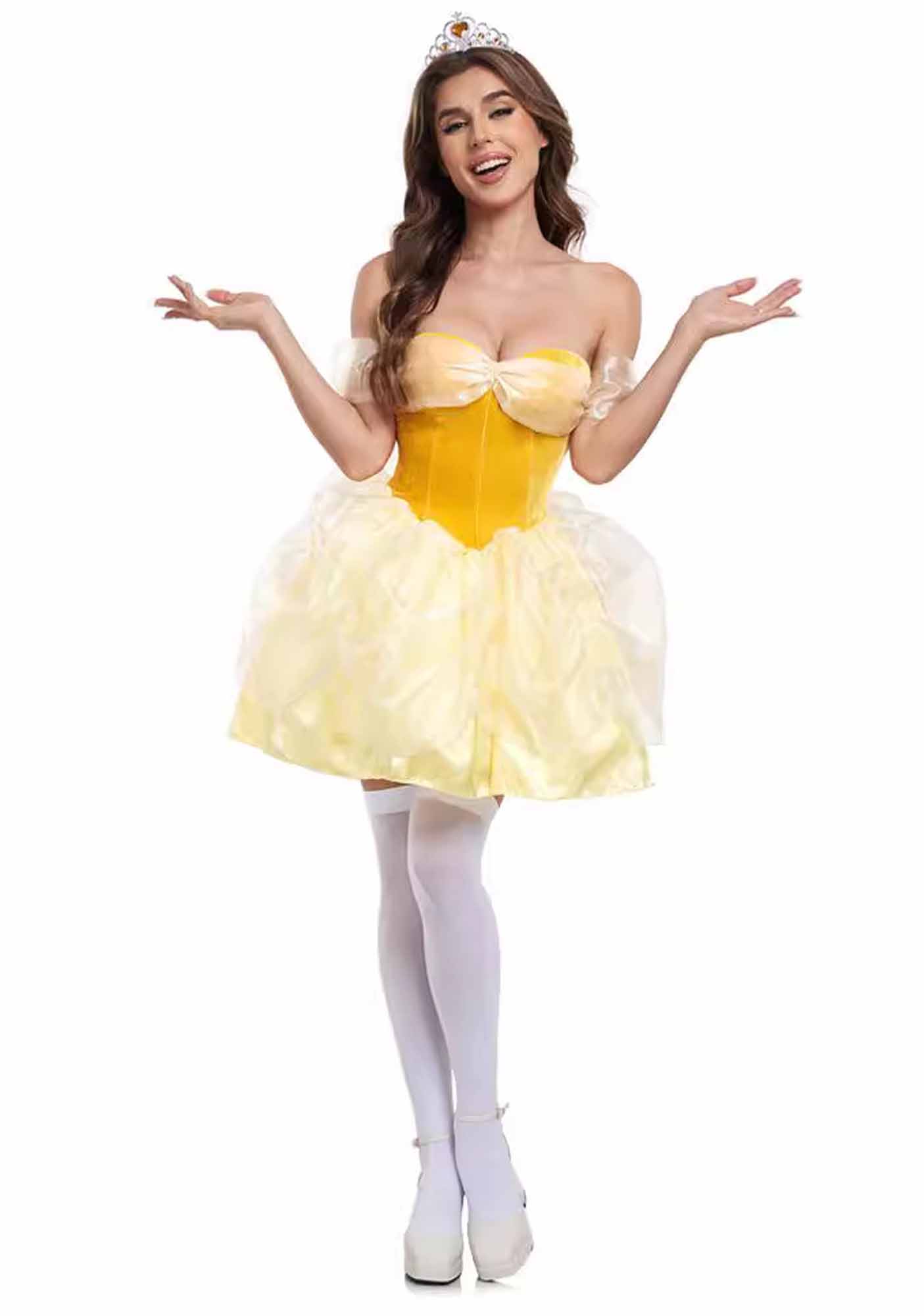 Halloween Yellow Princess Dress Y2K Cosplay Costume