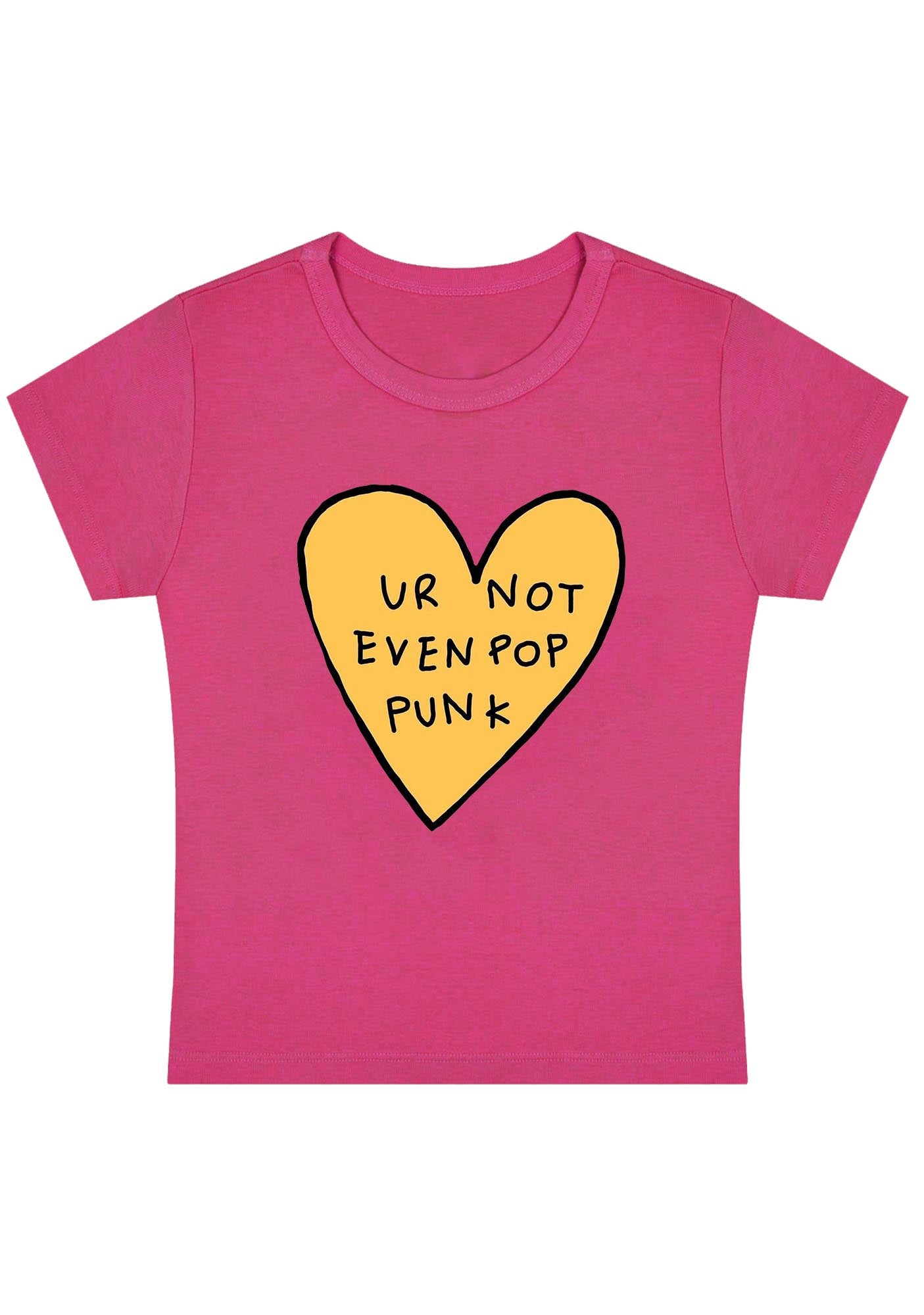 Curvy Ur Not Even Pop Punk Heart Baby Tee